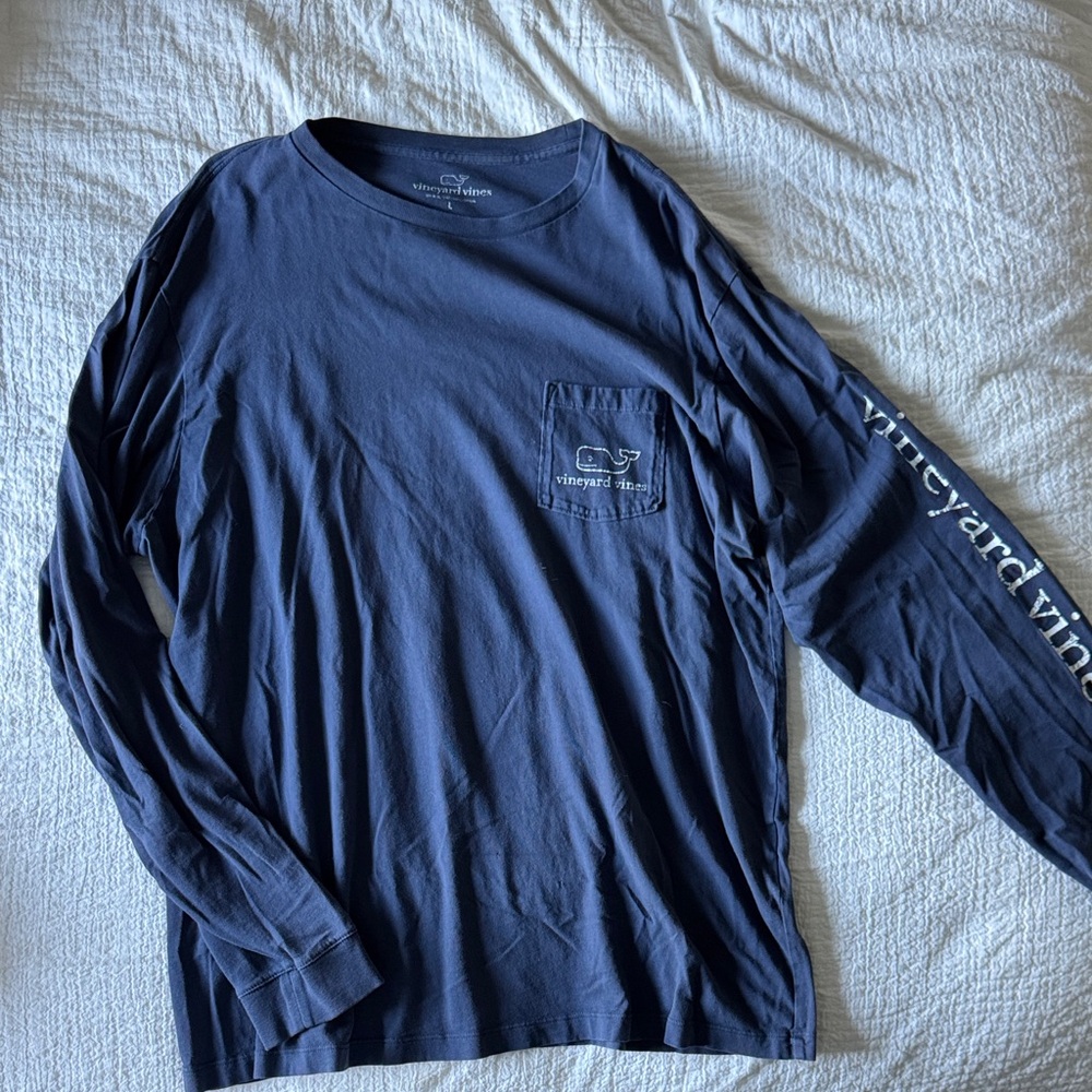 Vineyard Vines Men's Blue Long Sleeve Tee